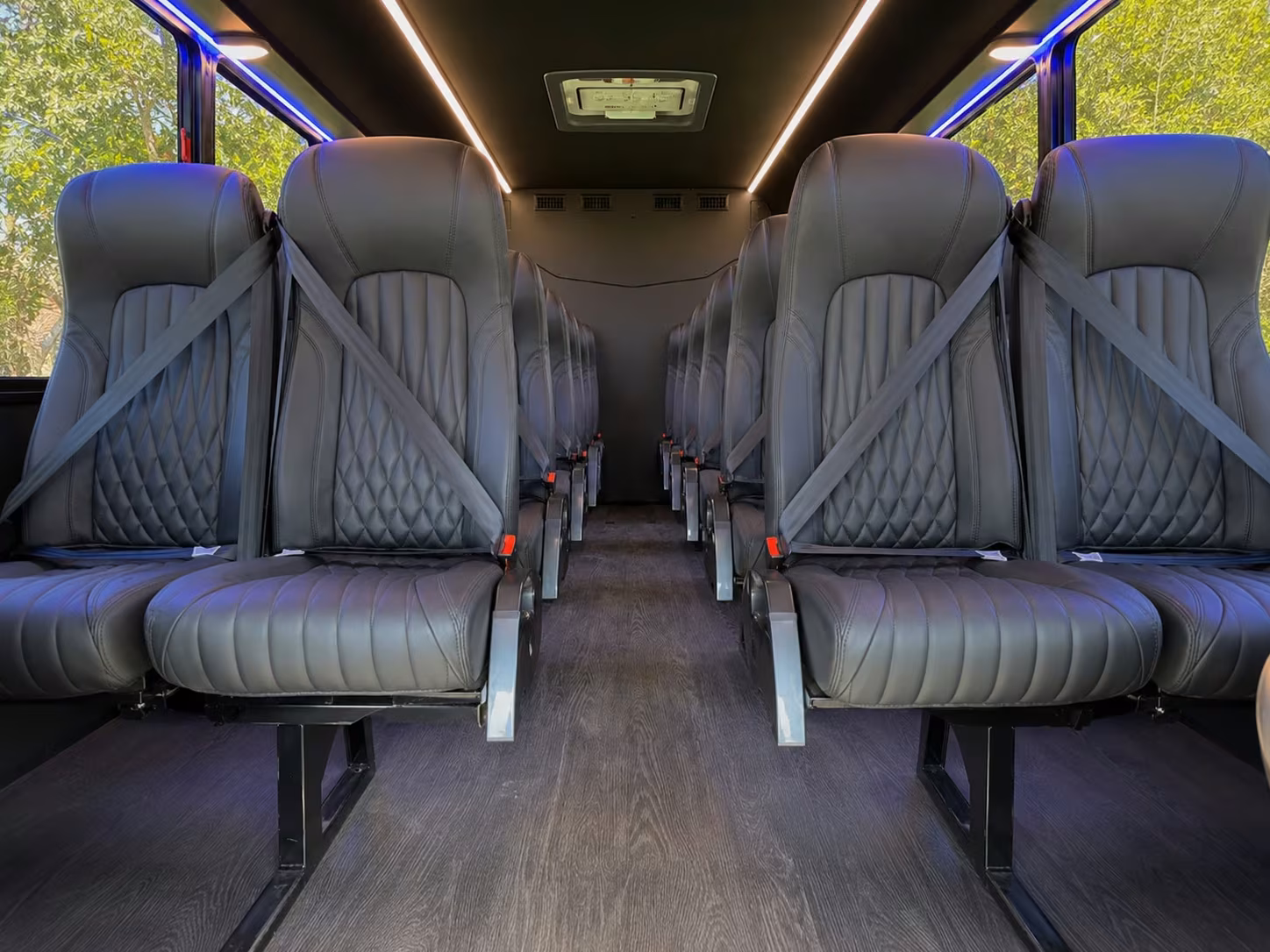 15 passenger minibus interior