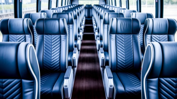 layton 56 passenger charter bus inside